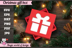 Christmas Gift Box SVG, Christmas Square Treat Box Product Image 6