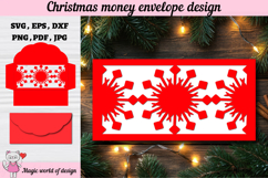 Christmas Snowflakes Money Envelope svg, Papercut Gift Card Product Image 2