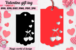 St. Valentine's day gift tags papercut template Product Image 1