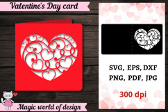 Valentine's Day Card SVG | Papercut | 3D Crafts Product Image 1
