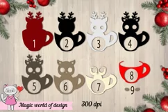 3d Christmas Candy Dome deer t in a glass svg, Layered Pape Product Image 4