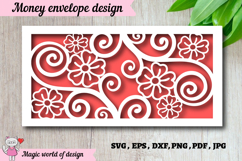 Paper Cut Birthday Money Envelope SVG Product Image 1