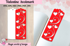Valentine bookmark svg, layered papercut Product Image 1