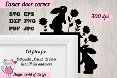 Easter Bunny Door Corner svg Product Image 2