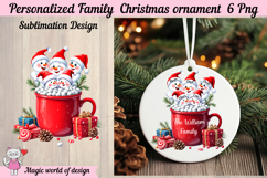 Custom Snowman Family Ornament PNG Bundle Product Image 7