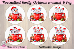 Snowman Family Christmas Ornament 6 PNG bundle Product Image 2
