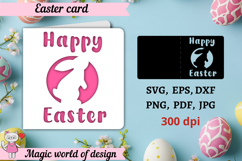 Happy Easter card svg Papercut Templates