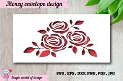 Elegant Rose Design Money Envelope SVG Product Image 1
