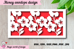 Birthday money envelope with floral SVG Product Image 1