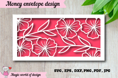 Floral Birthday Wishes Money Envelope svg Product Image 1