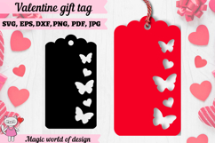 St. Valentine's day gift tags papercut template Product Image 1