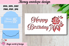 Unique Rose Birthday Money Holder Envelope svg Product Image 4