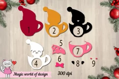 3d Christmas Candy Dome Penguin in a glass svg, Layered Pape Product Image 4