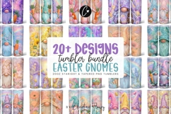 Easter Gnome Tumbler Wrap Bundle PNG Product Image 1