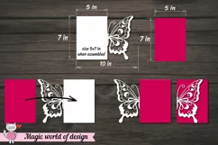 Butterfly Papercut Card Cover Template SVG , Mother's Day Product Image 2