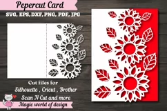 Sunflower Card Cover Template SVG Design, paper cutting Product Image 1