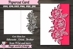 Bouquet of Roses Card Cover Template SVG Design, Product Image 1