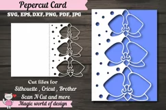 Orchid Papercut Card Cover Template SVG Design Product Image 1