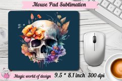 Skull mouse pad sublimation design png Product Image 1