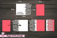 Butterfly and Flower Papercut Card Cover Template SVG Design Product Image 2