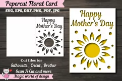 Sunflower happy Mother's Day Card svg, Product Image 1