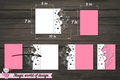 Orchid Card Cover A5, Paper Cutting svg, Birthday Card svg Product Image 2