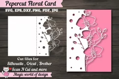 Orchid Card Cover A5, Paper Cutting svg, Birthday Card svg Product Image 1