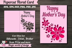 Flowers Card Paper Cutting svg, Mother's Day Gift Product Image 1