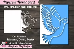 Pigeon Bird Papercut Card SVG, Handmade Gift svg Product Image 1