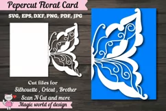 DIY Floral Butterfly Card DIGITAL Cut Yourself Design Product Image 1