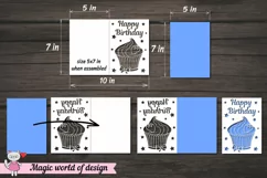 Cupcake happy birthday Card Cover A5, paper cutting cricut Product Image 2