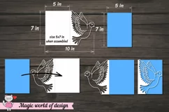 Pigeon Bird Papercut Card SVG, Handmade Gift svg Product Image 2