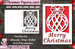 Christmas card svg, xmas Papercut Card Product Image 1