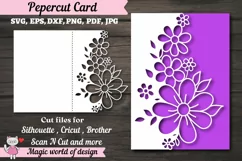 Flower Papercut Card Cover Template SVG, Mother's Day Gift Product Image 1