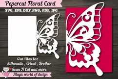 Butterfly Card Cover A5, Paper Cutting svg, Mothers Day Card Product Image 1