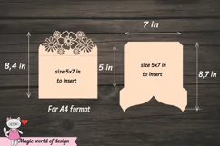 Trifold wedding invitation pocket svg dxf pdf cut file, Product Image 4