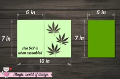 Cannabis Papercut Card Cover Template SVG Design Product Image 2