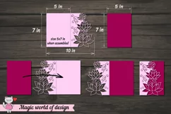Lotus Card Cover A5 Paper Cutting svg Product Image 2