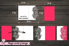 Bouquet of Roses Card Cover Template SVG Design, Product Image 2