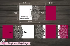 Roses Card Cover Template SVG Design, flower paper cutting Product Image 2