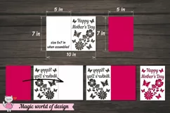 Happy Mother's Day Papercut Card Cover Template SVG Design Product Image 2