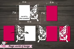 Butterfly Card Cover A5, Paper Cutting svg, Mothers Day Card Product Image 2