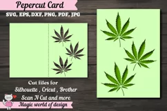 Cannabis Papercut Card Cover Template SVG Design Product Image 1
