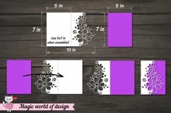 Flower Papercut Card Cover Template SVG, Mother's Day Gift Product Image 2