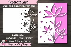 Wild flower Papercut Card Cover Template SVG, Mothers Day Product Image 1