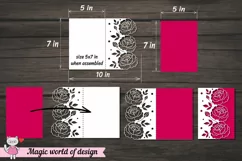 Peonies Card Cover A5, Paper Cutting svg, Mothers Day Card Product Image 2