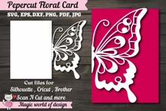 Butterfly Papercut Card Cover Template SVG , Mother's Day Product Image 1