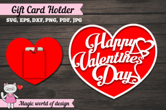 Gift Card Holder Tag. Valentine's Day Paper Cut Product Image 1