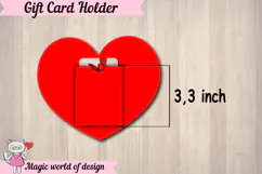 Gift Card Holder Tag. Valentine's Day Paper Cut Product Image 3