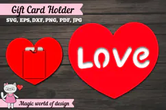 Gift Card Holder Tag. Valentine's Day Paper Cut Product Image 1